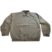 Mens Plus Size Jacket Big & Tall Blazer Zip Up Coat Bomber Military Style in Beige - 5XL