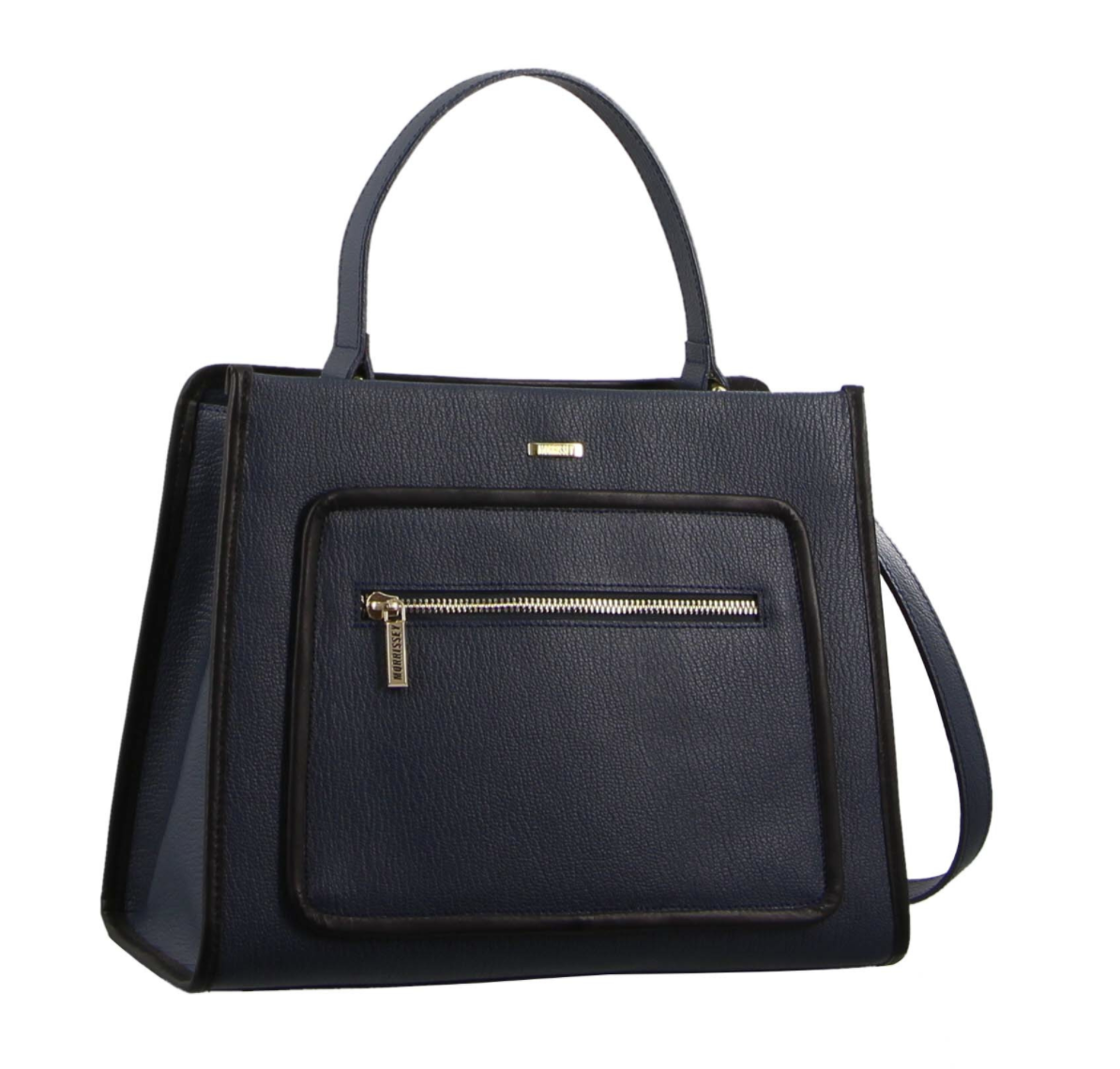 Morrissey Ladies Italian Structured Leather Tote Bag Handbag Womens - Navy V563-MO-3029_NAVY
