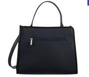 Morrissey Ladies Italian Structured Leather Tote Bag Handbag Womens - Navy V563-MO-3029_NAVY