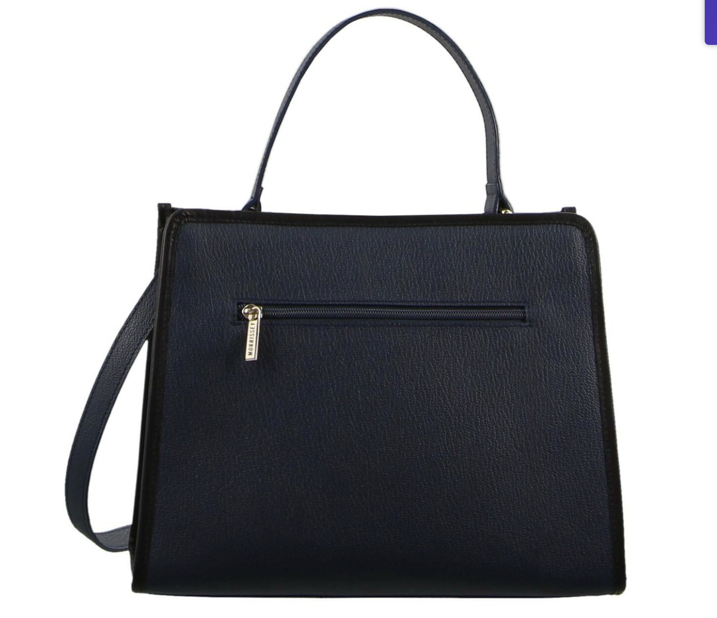Morrissey Ladies Italian Structured Leather Tote Bag Handbag Womens - Navy V563-MO-3029_NAVY
