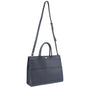 Morrissey Italian Structured Leather Tote Unisex Computer Bag Handbag - Navy V563-MO-3158_NVY