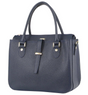 Morrissey Italian Womens Structured Leather Handbag Ladies Bag - Navy V563-MO-3159-NAVY