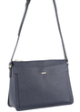Morrissey Italian Structured Leather Cross Body Handbag Tote Bag (MO3162) - Navy V563-MO-3162-NAVY