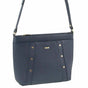 Morrissey Italian Womens Structured Leather Cross Body Handbag Bag Ladies - Navy V563-MO-3163-NAVY