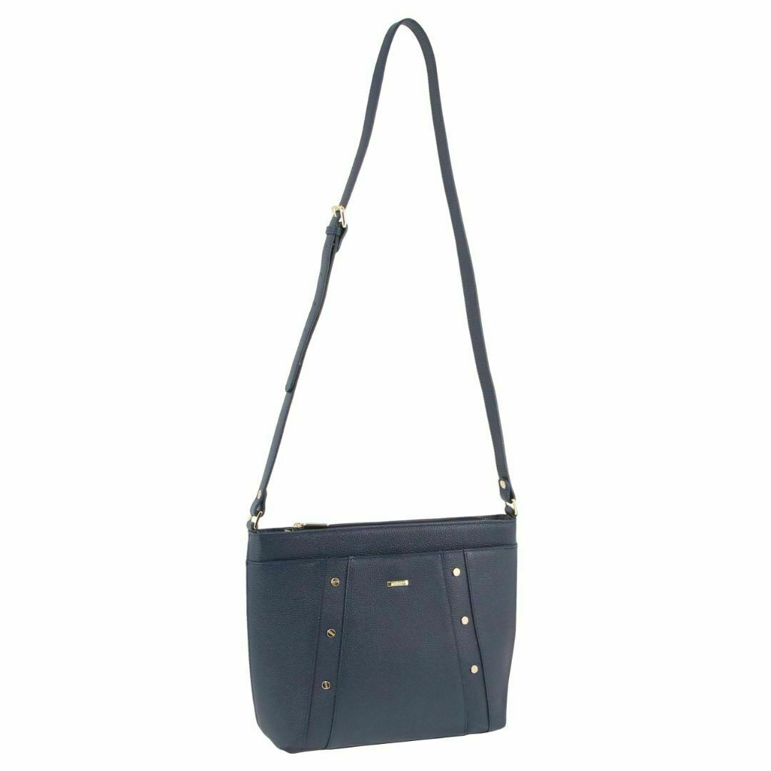 Morrissey Italian Womens Structured Leather Cross Body Handbag Bag Ladies - Navy V563-MO-3163-NAVY