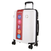 Pierre Cardin Inspired Milleni Cabin Luggage Bag Travel Carry On Suitcase 54cm (39L) - White V563-MONACO-CABIN-WHITE