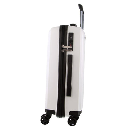Pierre Cardin Inspired Milleni Cabin Luggage Bag Travel Carry On Suitcase 54cm (39L) - White V563-MONACO-CABIN-WHITE