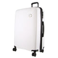 Pierre Cardin Inspired Milleni Checked Luggage Bag Travel Carry On Suitcase 75cm (124L) - White V563-MONACO-LARGE-WHITE