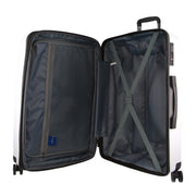 Pierre Cardin Inspired Milleni Checked Luggage Bag Travel Carry On Suitcase 75cm (124L) - White V563-MONACO-LARGE-WHITE