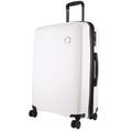 Pierre Cardin Inspired Milleni Checked Luggage Bag Travel Carry On Suitcase 65cm (82.5L) - White V563-MONACO-MEDIUM-WHITE