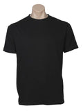 Plain T-Shirt 100% COTTON Basic Blank Tee Mens Ladies Casual BULK Adults - Black - M V563-MPLAINT-BLK-M