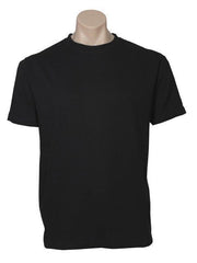 Plain T-Shirt 100% COTTON Basic Blank Tee Mens Ladies Casual BULK Adults - Black - M V563-MPLAINT-BLK-M