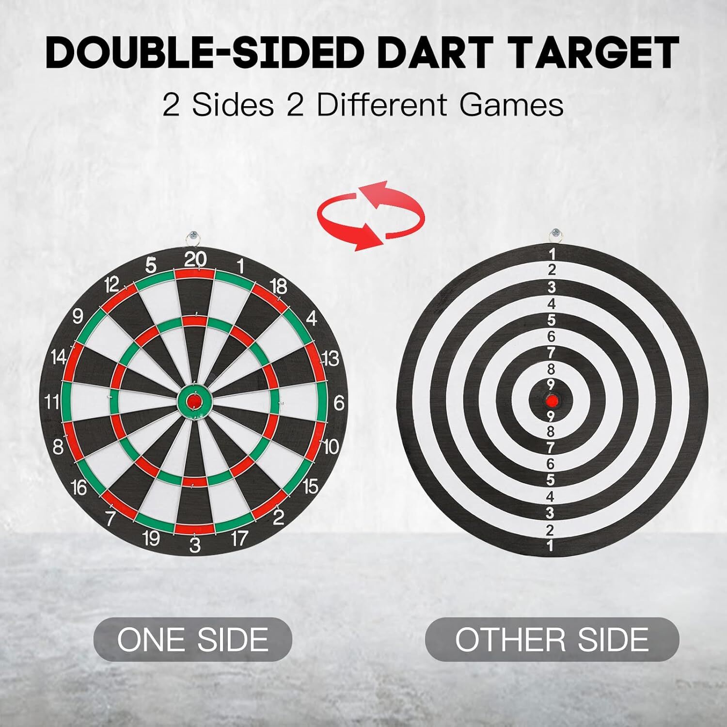 12" Dartboard Dart Board with Steel Darts Professional Competition Party Game V563-MS2030