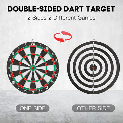 12" Dartboard Dart Board with Steel Darts Professional Competition Party Game V563-MS2030