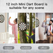 12" Dartboard Dart Board with Steel Darts Professional Competition Party Game V563-MS2030