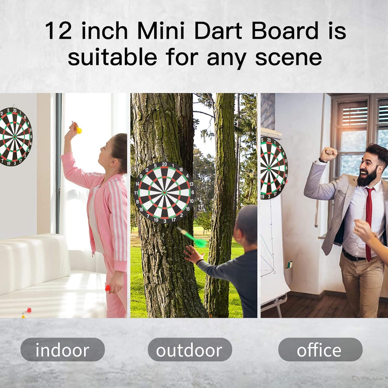 12" Dartboard Dart Board with Steel Darts Professional Competition Party Game V563-MS2030