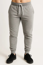 Mens Skinny Track Pants Slim Fit Joggers Gym Cuffed Sports Trousers - Grey - XL