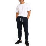 Mens Skinny Track Pants Slim Fit Joggers Gym Cuffed Sports Trousers - Navy - XL V563-MSTPANTS-NVY-POLY-XL