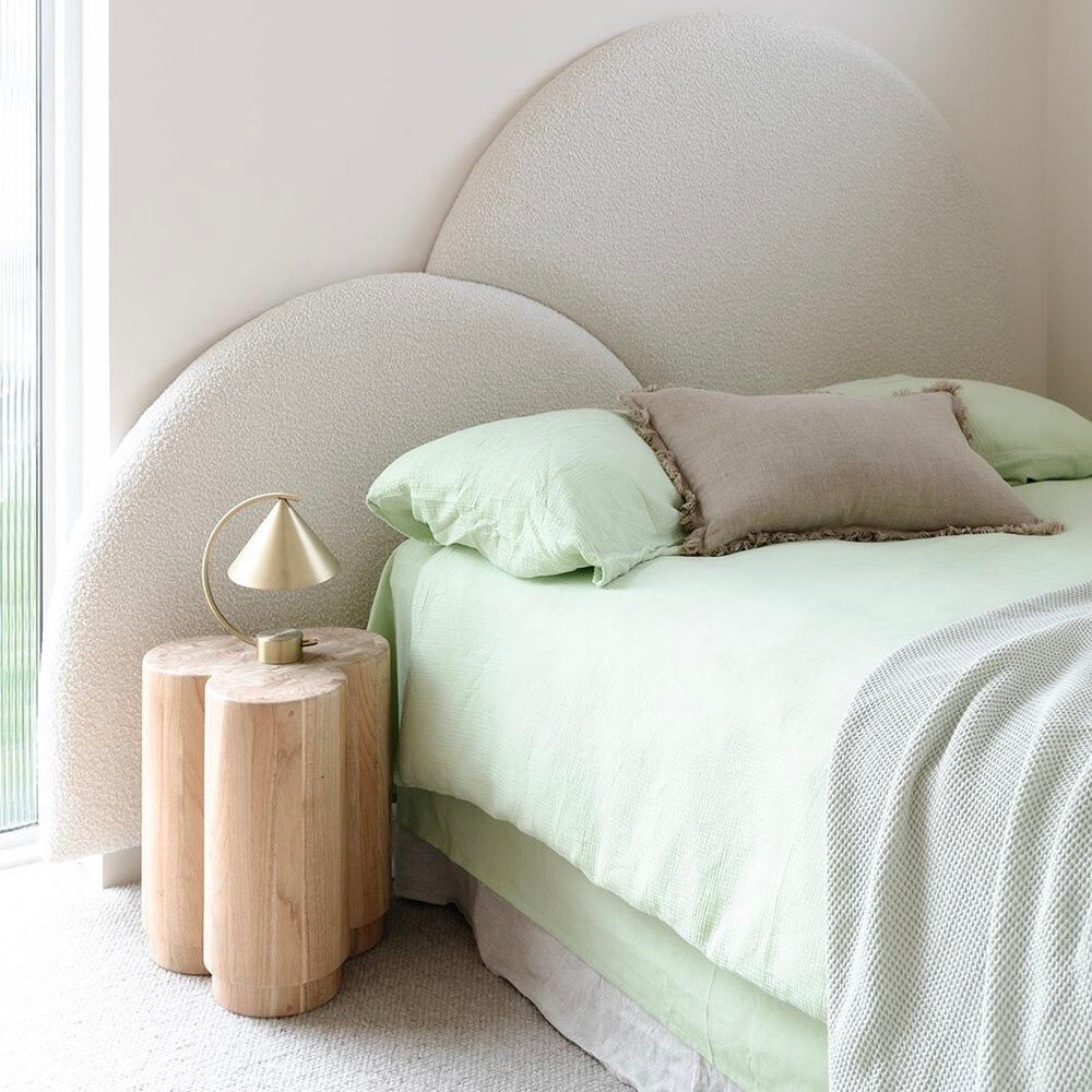 100% Cotton Muslin Duvet Quilt Cover Set w/ 2 Pillow Cases in Pastel Green - Super King V563-MUSLIN_DVT_GRN-SUKING