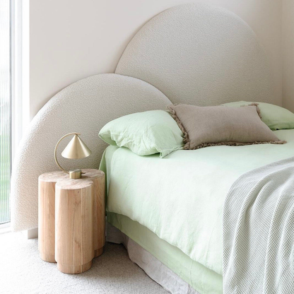 100% Cotton Muslin Duvet Quilt Cover Set w/ 2 Pillow Cases in Pastel Green - Super King V563-MUSLIN_DVT_GRN-SUKING