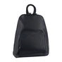 Milleni Womens Twin Zip Backpack Nappa Italian Leather Travel Bag - Navy V563-NL-10767-NAVY