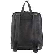 Milleni Ladies Nappa Leather Bag Twin Zip Backpack w/ Zipped Pocket - Teal V563-NL3546-TEAL