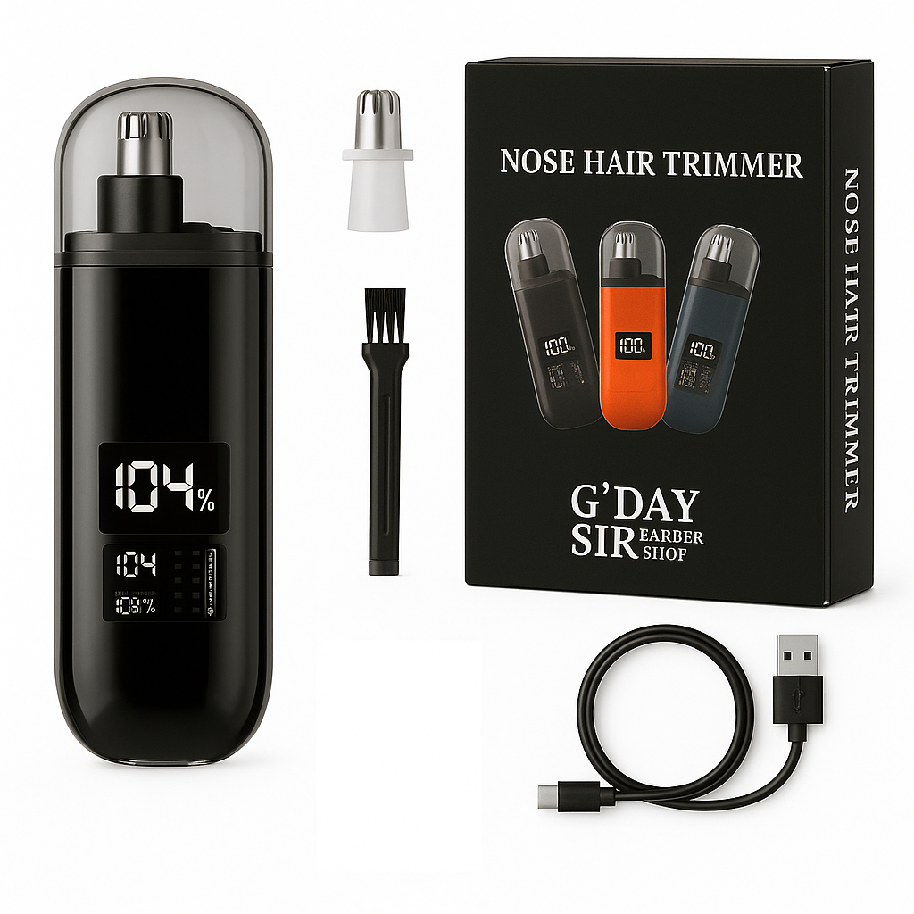 Handheld Portable Nose Hair Trimmer Rechargeable USB-C Clipper Shaver in Black V563-NOSETRIMMER_BLACK