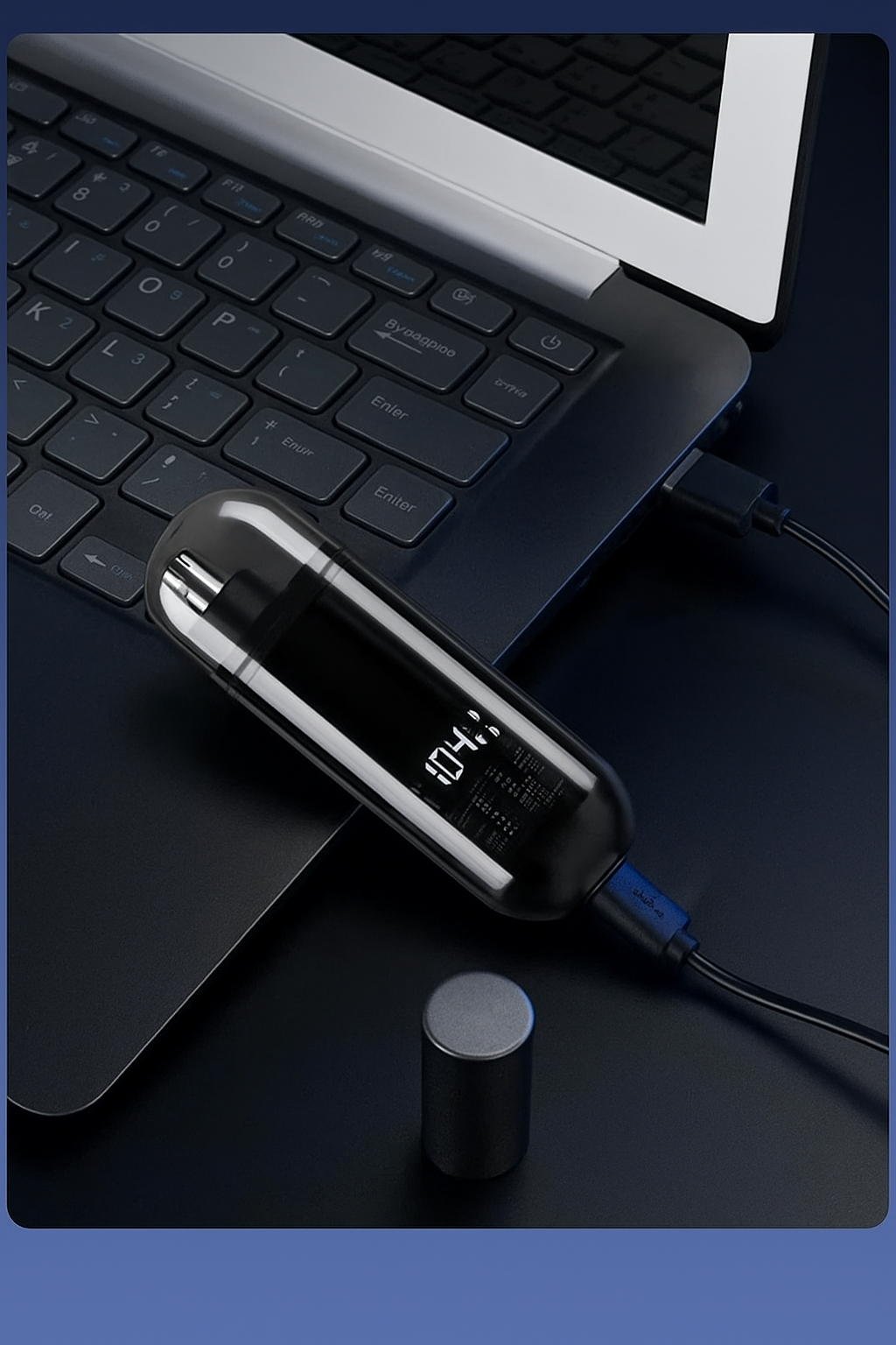 Handheld Portable Nose Hair Trimmer Rechargeable USB-C Clipper Shaver in Black V563-NOSETRIMMER_BLACK