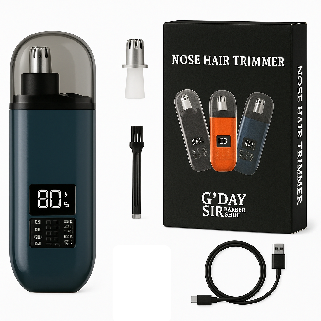 Handheld Portable Nose Hair Trimmer Rechargeable USB-C Clipper Shaver in Blue/Teal V563-NOSETRIMMER_BLUE