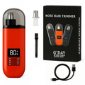 Handheld Portable Nose Hair Trimmer Rechargeable USB-C Clipper Shaver in Red/Orange V563-NOSETRIMMER_RED
