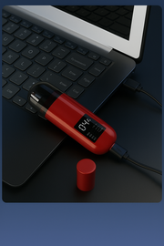 Handheld Portable Nose Hair Trimmer Rechargeable USB-C Clipper Shaver in Red/Orange V563-NOSETRIMMER_RED