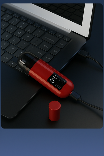 Handheld Portable Nose Hair Trimmer Rechargeable USB-C Clipper Shaver in Red/Orange V563-NOSETRIMMER_RED