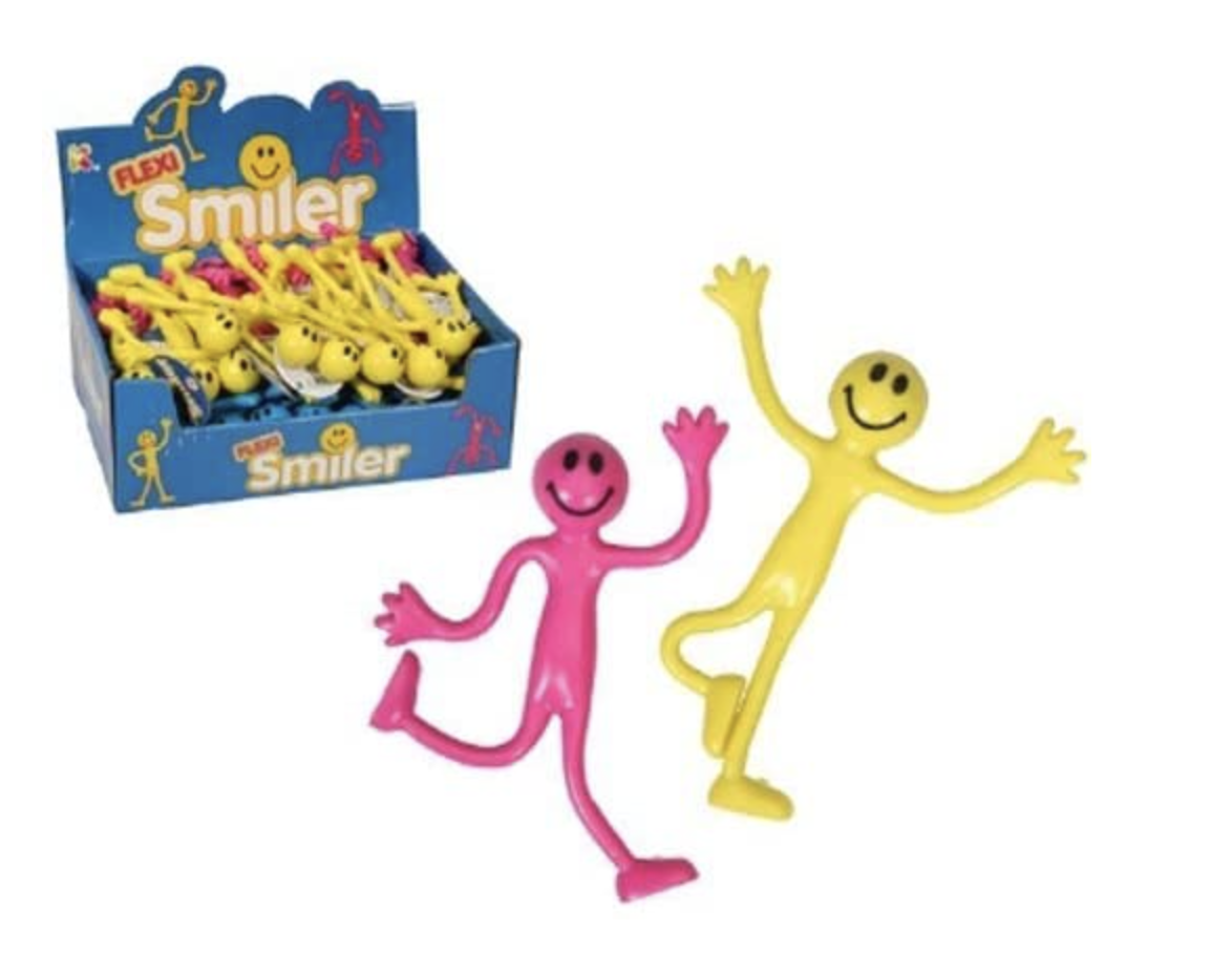 3x Bendy Smiley Man - Assorted V563-NV152-3PCS