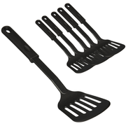 6x 32cm Nylon Slotted Non-Stick Spatula Cooking Tool Utensil in Black V563-NYLON_SPATULA-6PCS