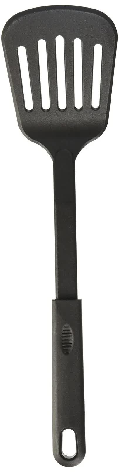 6x 32cm Nylon Slotted Non-Stick Spatula Cooking Tool Utensil in Black V563-NYLON_SPATULA-6PCS