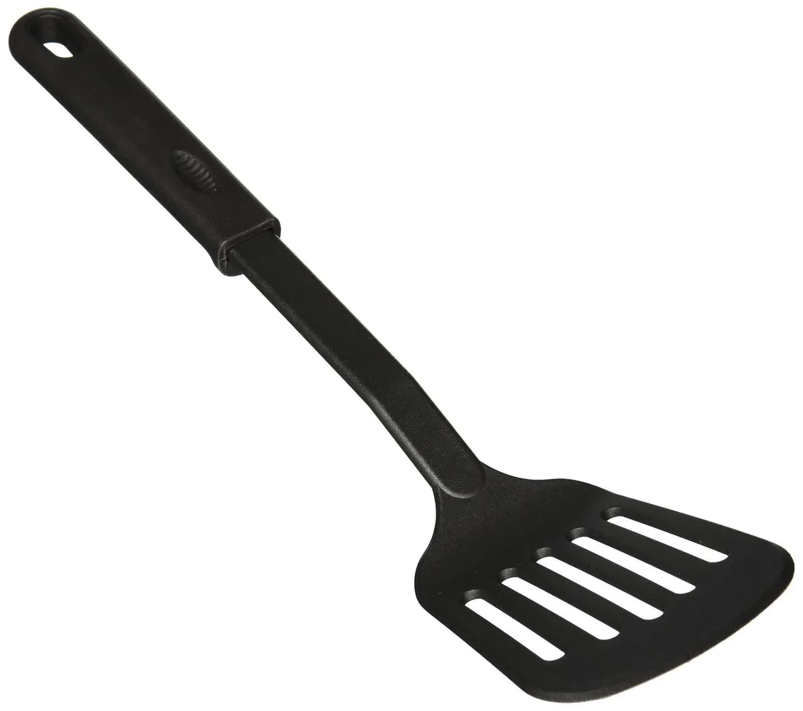 6x 32cm Nylon Slotted Non-Stick Spatula Cooking Tool Utensil in Black V563-NYLON_SPATULA-6PCS