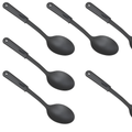 6x 32cm Nylon Serving Spoon in Black V563-NYLON_SPOON-6PCS