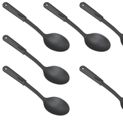 6x 32cm Nylon Serving Spoon in Black V563-NYLON_SPOON-6PCS