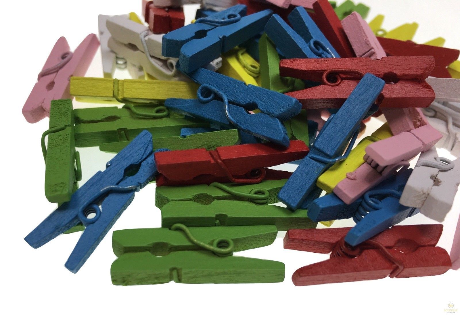 900pcs MINI WOODEN PEGS Natural Craft Baby Shower Clothes Pin Scrapbook 35mm V563-OL-MIX-900