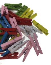 900pcs MINI WOODEN PEGS Natural Craft Baby Shower Clothes Pin Scrapbook 35mm V563-OL-MIX-900