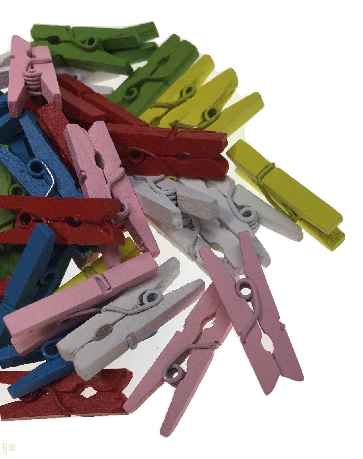 900pcs MINI WOODEN PEGS Natural Craft Baby Shower Clothes Pin Scrapbook 35mm V563-OL-MIX-900