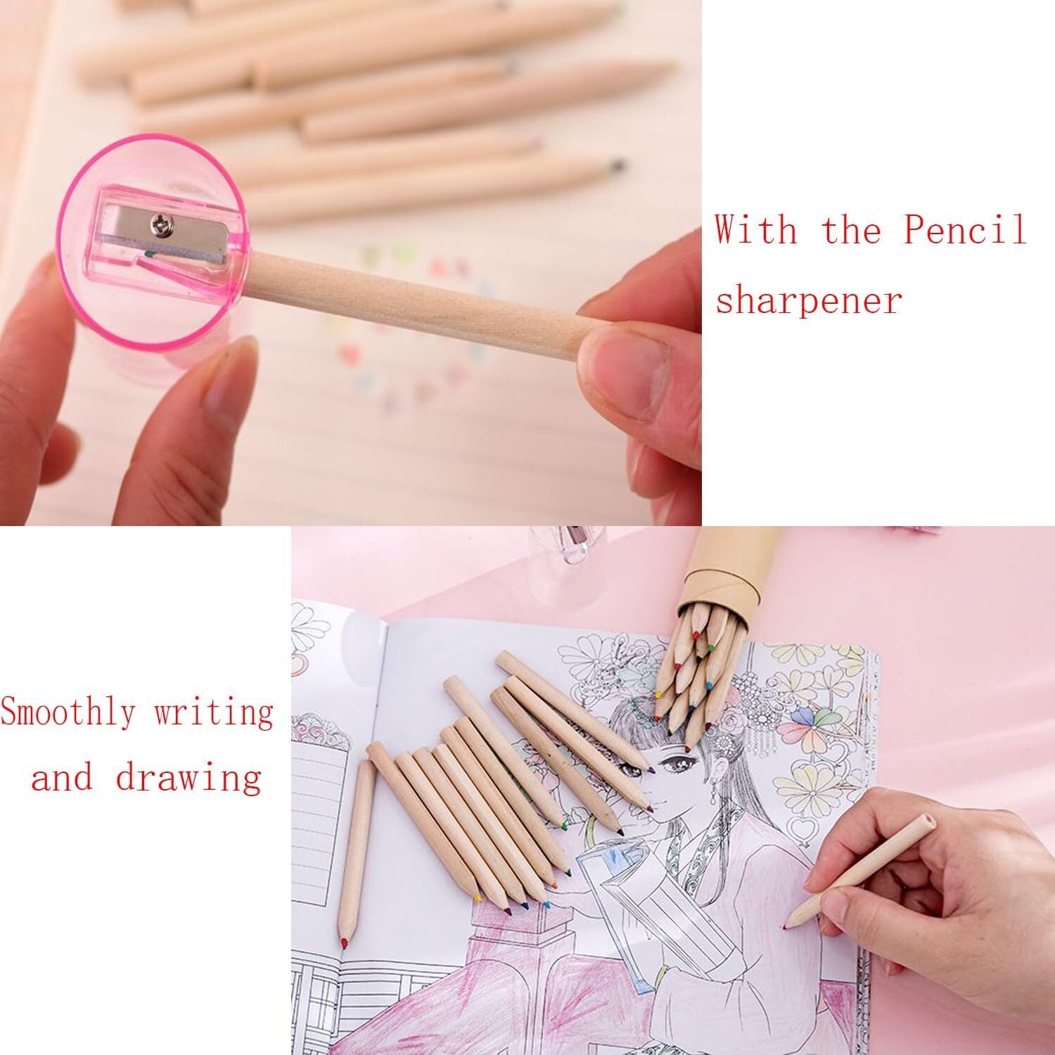 18pcs Mini Colour Pencils Junior Artist Coloured Pencils Kids Drawing Pencil V563-P403-1PK