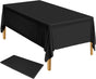 Table Cloth Cover Reusable & Washable Xmas Party 137cm x 274cm (54"x108") in Black V563-PA049-BLACK