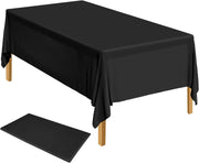 Table Cloth Cover Reusable & Washable Xmas Party 137cm x 274cm (54"x108") in Black V563-PA049-BLACK