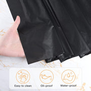 Table Cloth Cover Reusable & Washable Xmas Party 137cm x 274cm (54"x108") in Black V563-PA049-BLACK