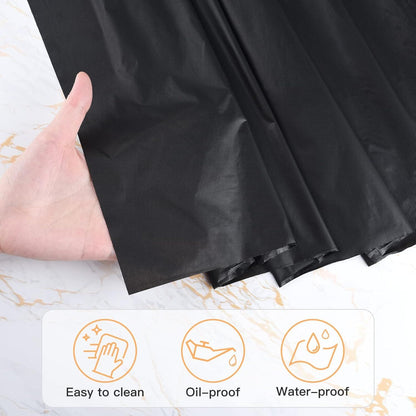 Table Cloth Cover Reusable & Washable Xmas Party 137cm x 274cm (54"x108") in Black V563-PA049-BLACK