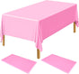 Table Cloth Cover Reusable & Washable Xmas Party 137cm x 274cm (54"x108") in Light Pink V563-PA049-LIGHTPINK