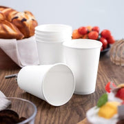 1000pcs 6oz Premium White Paper Coffee Takeaway Cups Bulk V563-PA0641-50-1BOX