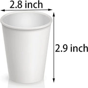 1000pcs 6oz Premium White Paper Coffee Takeaway Cups Bulk V563-PA0641-50-1BOX