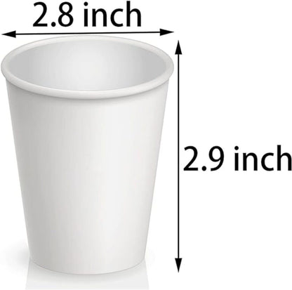 1000pcs 6oz Premium White Paper Coffee Takeaway Cups Bulk V563-PA0641-50-1BOX